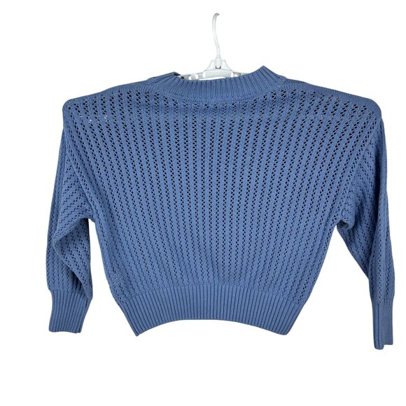 Marc New York Andrew Marc Blue Cotton Womens Sweater Size L - Picture 4 of 6